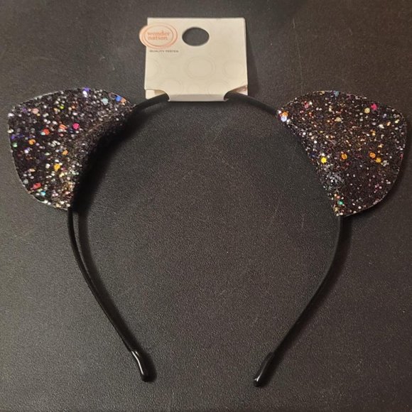 New with Tags Lot of 3 Cat Ears Headband/Light-up Cat Necklace/Cat Earrings
